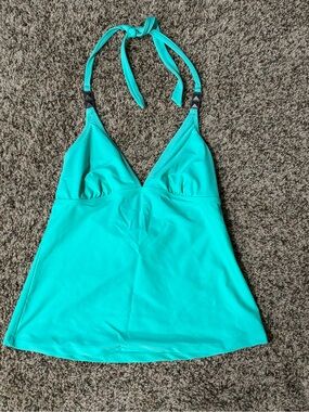 Converse Turquoise Halter Tankini Top